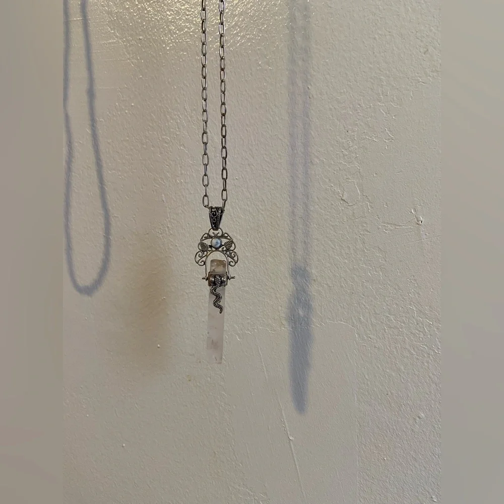 Vintage rose quartz pendant - Picture 4 of 4